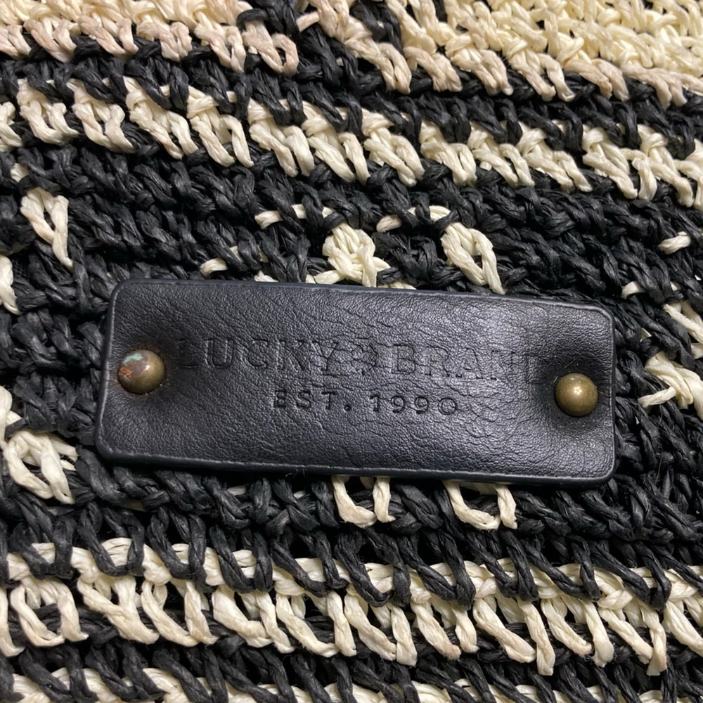 💛TODAY***$17***RARE Vintage Lucky Brand woven paper tote bag. - Picture 2 of 8